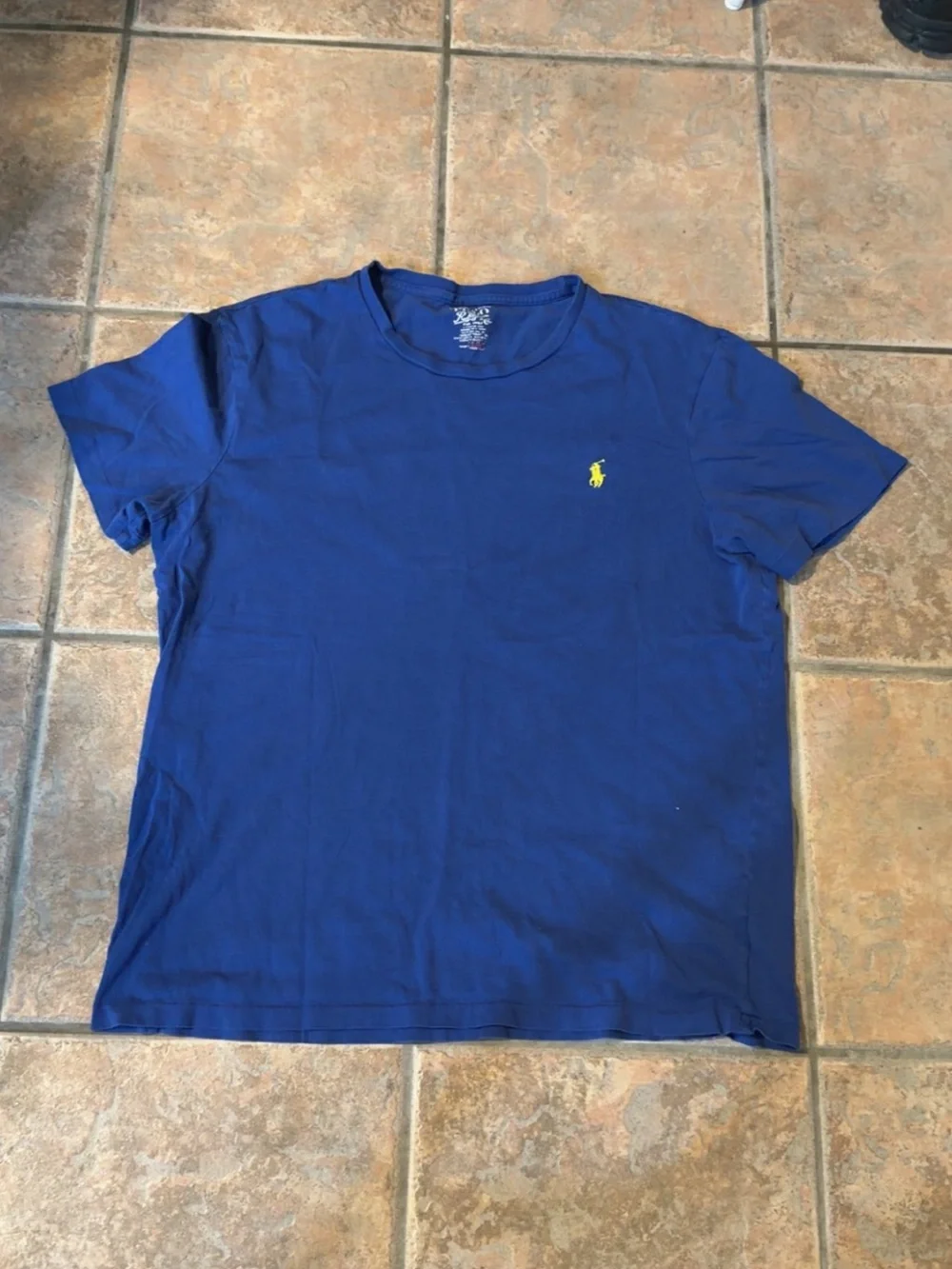 Polo by Ralph Lauren Blue Crewneck Tee with White Printed Label